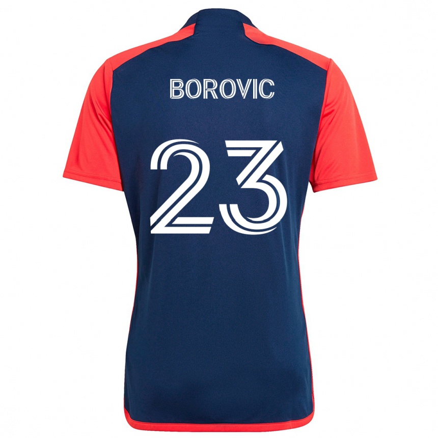 キッズフットボールLuka Borovic#23青 赤ホームシャツ2024/25ジャージーユニフォーム