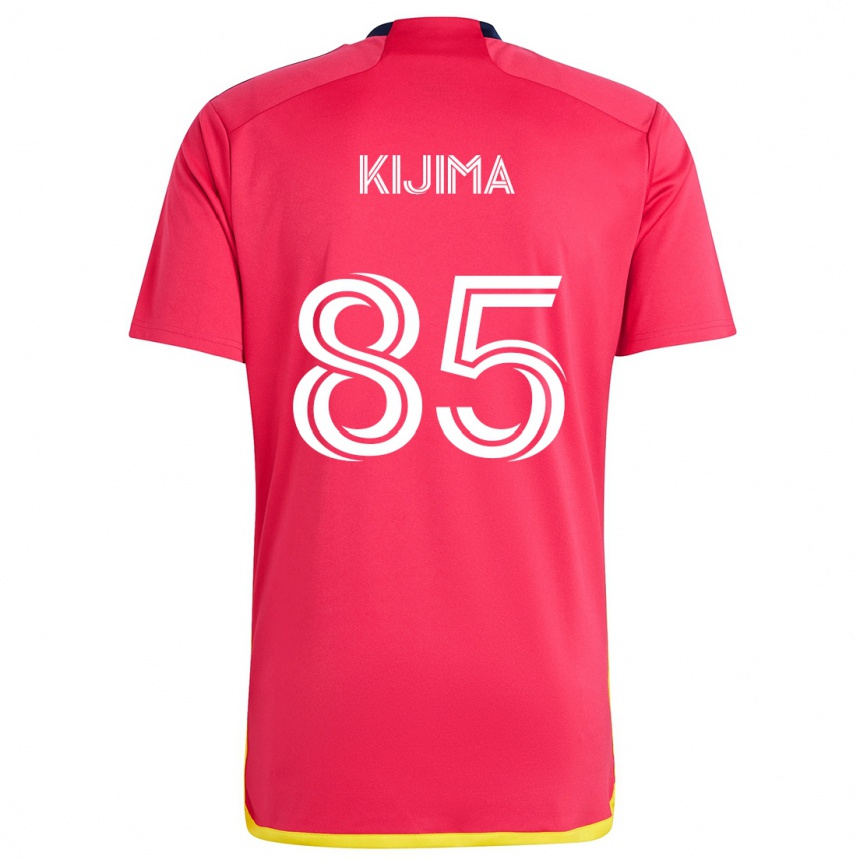 キッズフットボールHosei Kijima#85赤青ホームシャツ2024/25ジャージーユニフォーム