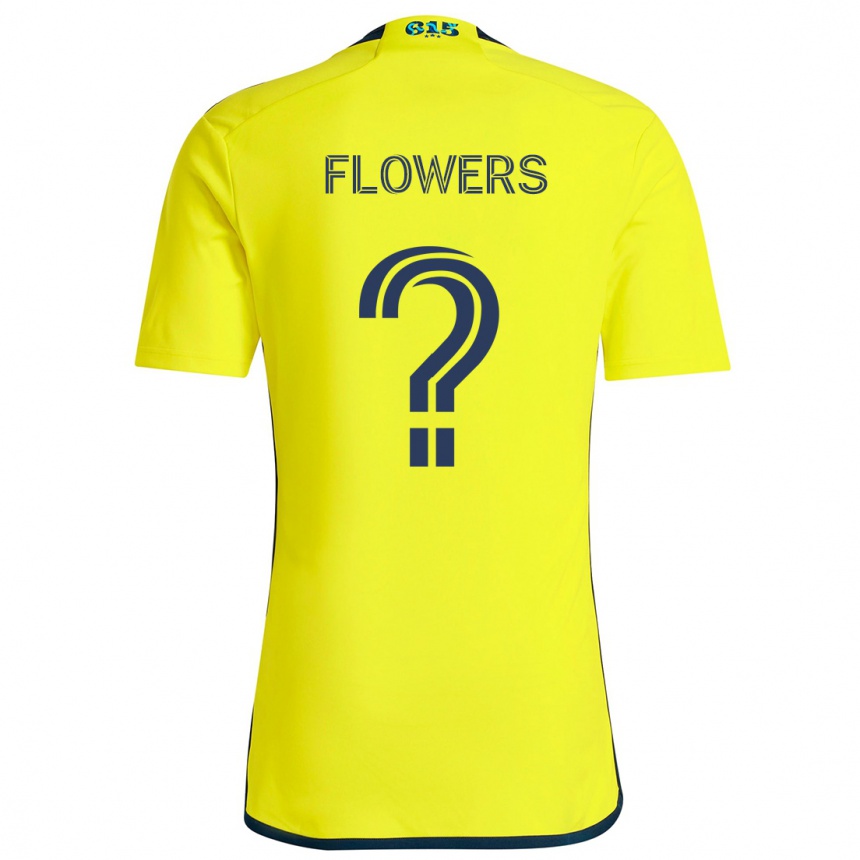 キッズフットボールAshton Flowers#0黄 青ホームシャツ2024/25ジャージーユニフォーム