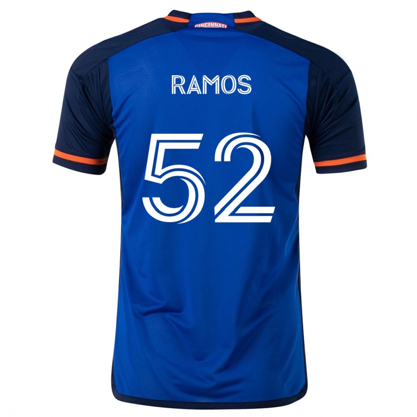 キッズフットボールYair Ramos#52ブルーホワイトホームシャツ2024/25ジャージーユニフォーム