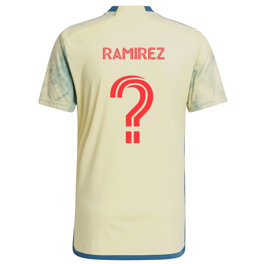 キッズフットボールAngel Ramirez#0黄色 赤 青ホームシャツ2024/25ジャージーユニフォーム