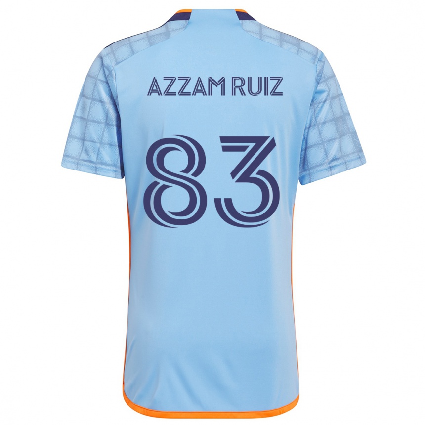 キッズフットボールCamil Azzam Ruiz#83ブルーオレンジホームシャツ2024/25ジャージーユニフォーム