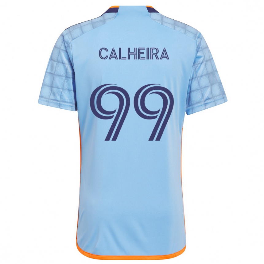 キッズフットボールTaylor Calheira#99ブルーオレンジホームシャツ2024/25ジャージーユニフォーム