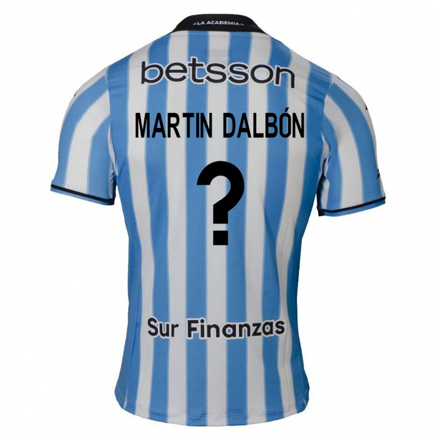 キッズフットボールJuan Martin Dalbón#0青 白 黒ホームシャツ2024/25ジャージーユニフォーム