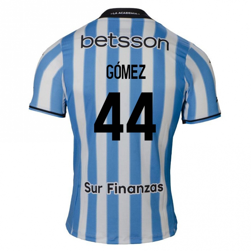 キッズフットボールFrancisco Gómez#44青 白 黒ホームシャツ2024/25ジャージーユニフォーム