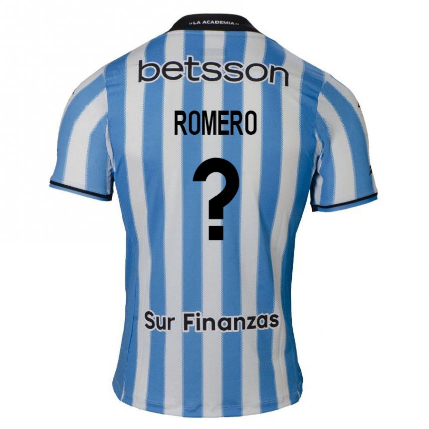 キッズフットボールBenicio Romero#0青 白 黒ホームシャツ2024/25ジャージーユニフォーム