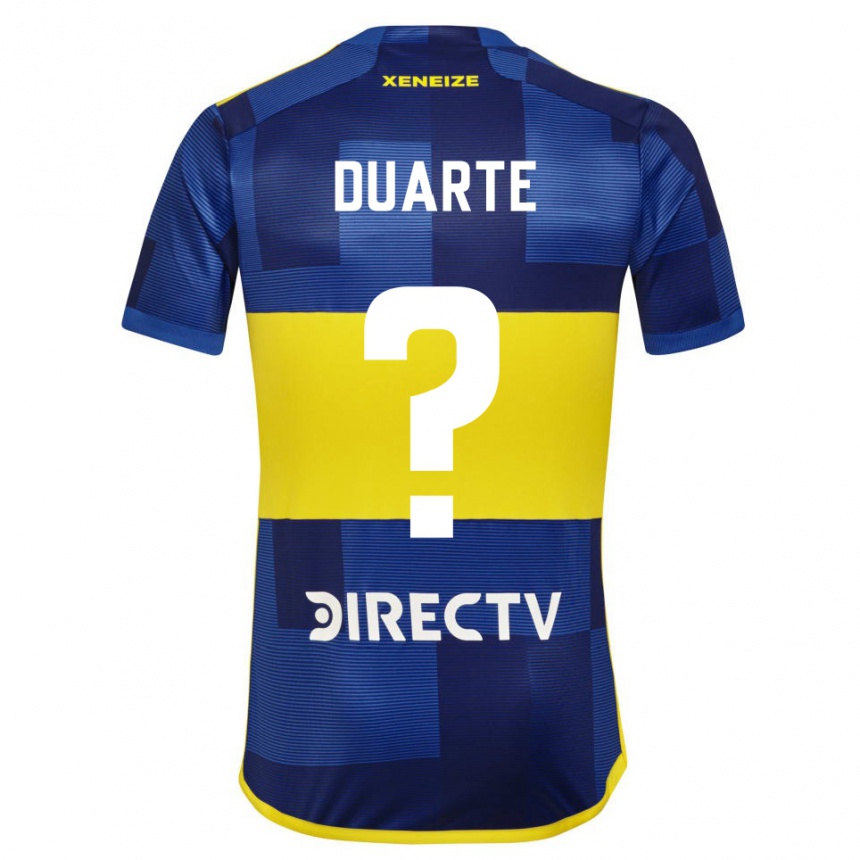 キッズフットボールKevin Duarte#0青 黄ホームシャツ2024/25ジャージーユニフォーム