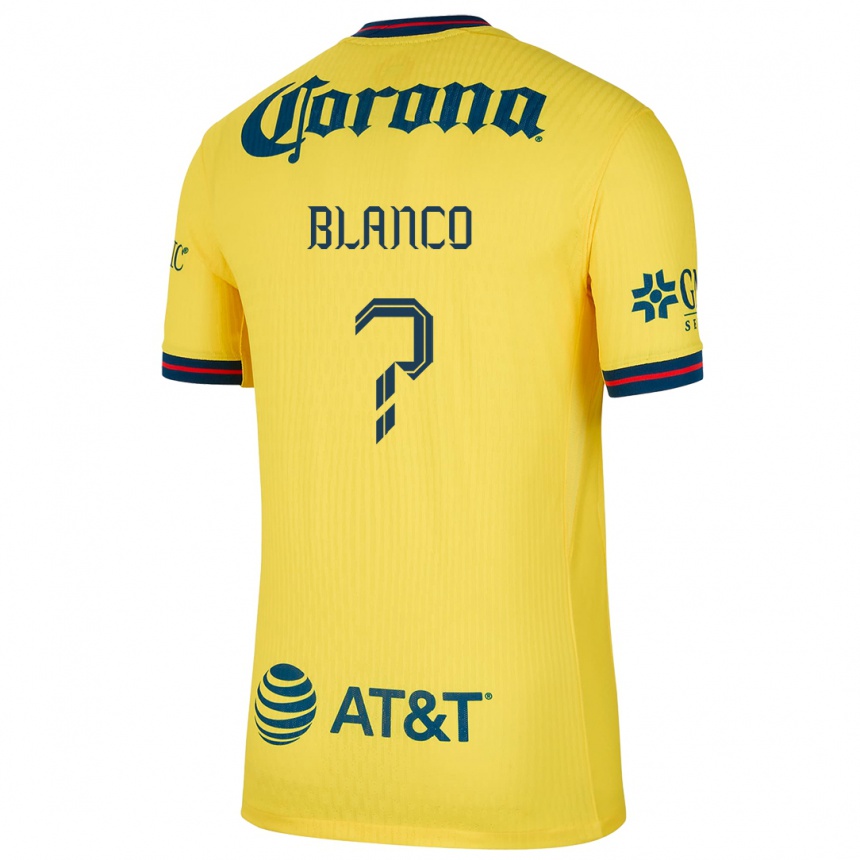 キッズフットボールLionel Blanco#0黄 青ホームシャツ2024/25ジャージーユニフォーム