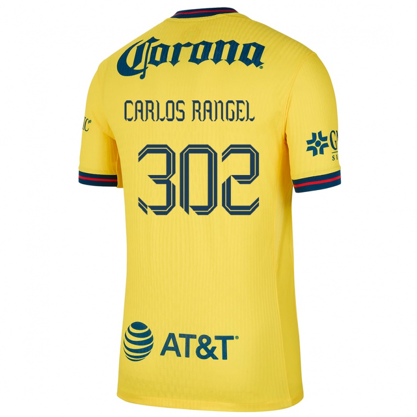 キッズフットボールJuan Carlos Rangel#302黄 青ホームシャツ2024/25ジャージーユニフォーム