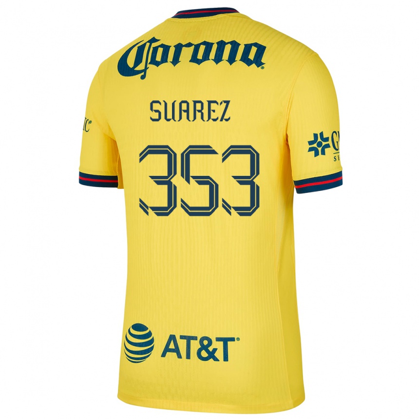 キッズフットボールIrwin Suarez#353黄 青ホームシャツ2024/25ジャージーユニフォーム