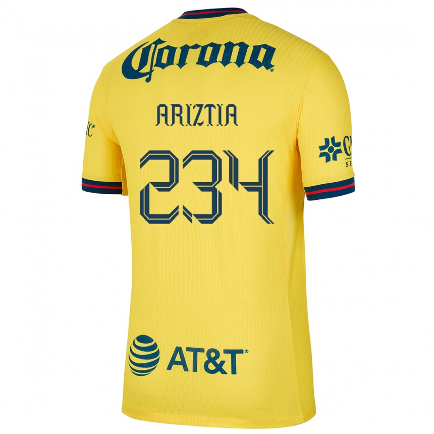 キッズフットボールÍñigo Ariztia#234黄 青ホームシャツ2024/25ジャージーユニフォーム