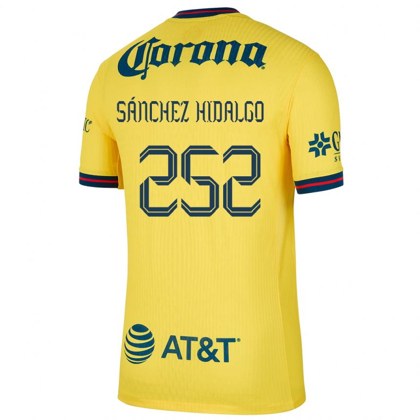 キッズフットボールHoracio Sánchez Hidalgo#252黄 青ホームシャツ2024/25ジャージーユニフォーム