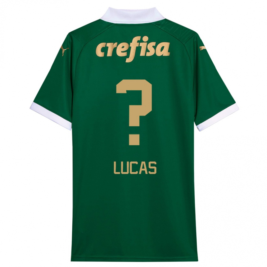 キッズフットボールAndré Lucas#0グリーンホワイトホームシャツ2024/25ジャージーユニフォーム