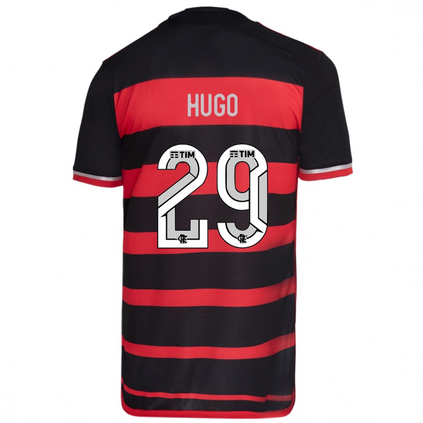 キッズフットボールVictor Hugo#29赤、黒ホームシャツ2024/25ジャージーユニフォーム