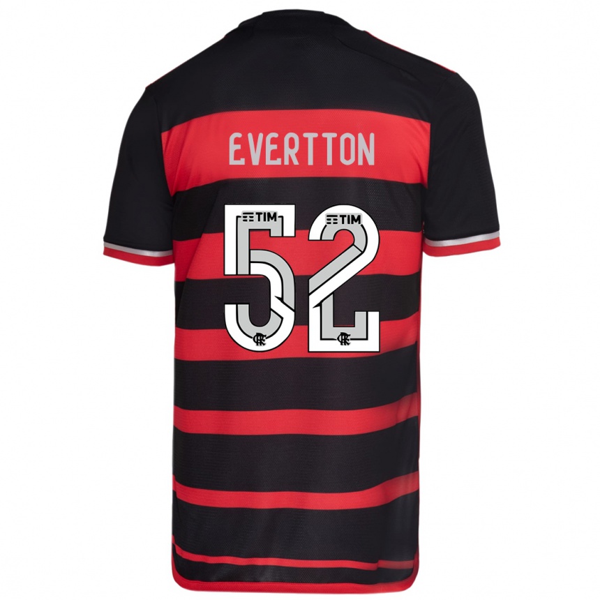 キッズフットボールEvertton#52赤、黒ホームシャツ2024/25ジャージーユニフォーム