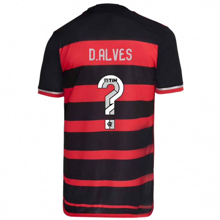 キッズフットボールDyogo Alves#0赤、黒ホームシャツ2024/25ジャージーユニフォーム