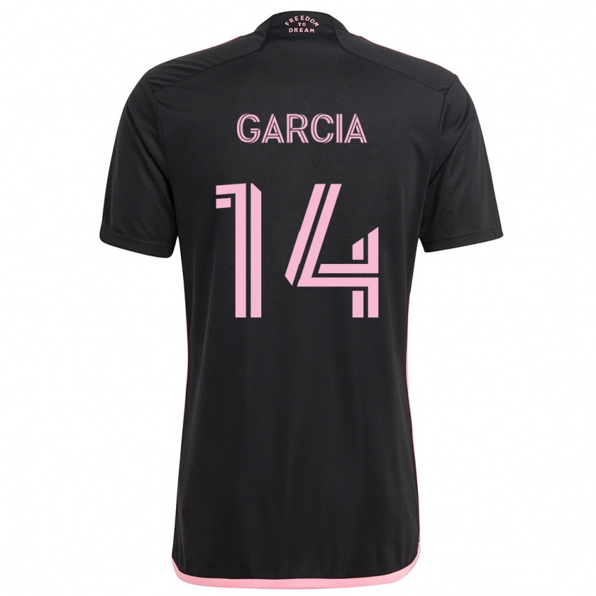 キッズフットボールSantiago Garcia#14黒アウェイシャツ2024/25ジャージーユニフォーム