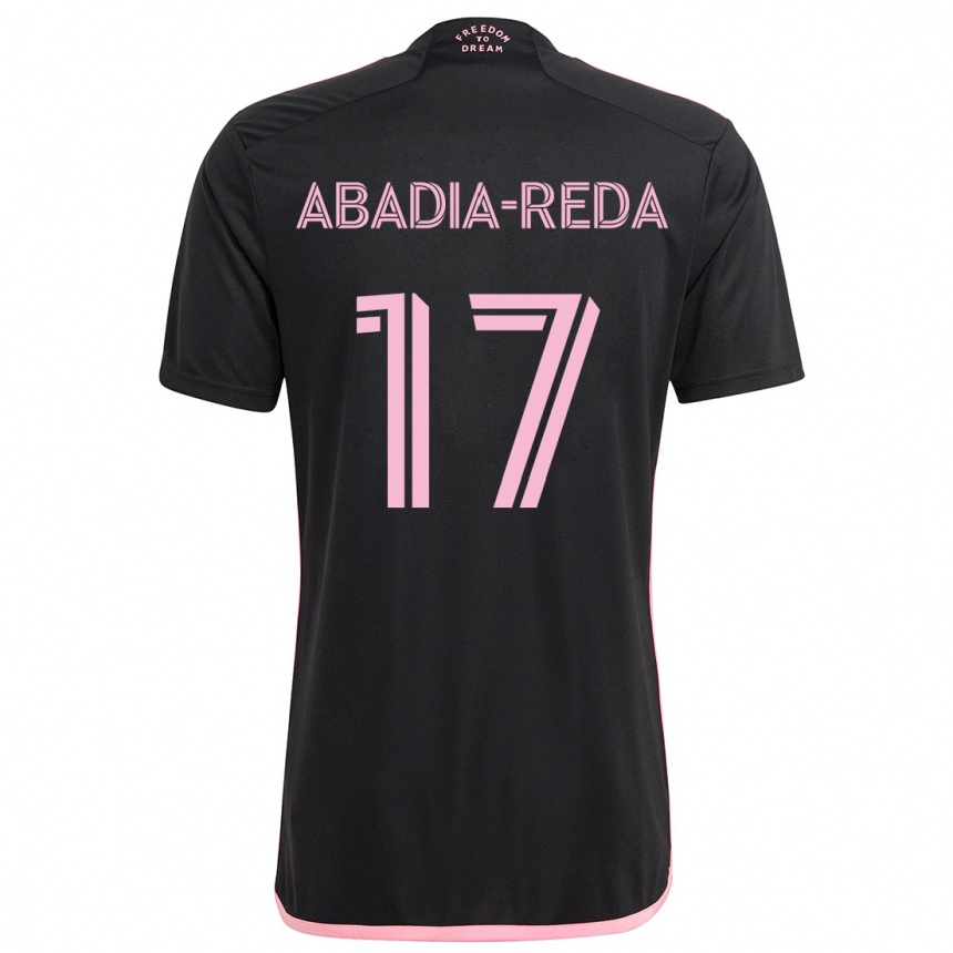 キッズフットボールEzequiel Abadia-Reda#17黒アウェイシャツ2024/25ジャージーユニフォーム