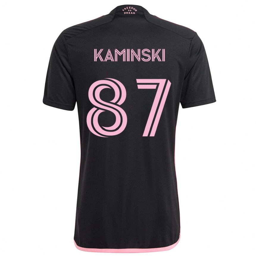 キッズフットボールBrett Kaminski#87黒アウェイシャツ2024/25ジャージーユニフォーム