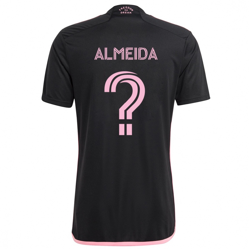 キッズフットボールNicholas Almeida#0黒アウェイシャツ2024/25ジャージーユニフォーム