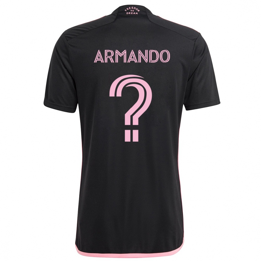 キッズフットボールMaximo Armando#0黒アウェイシャツ2024/25ジャージーユニフォーム