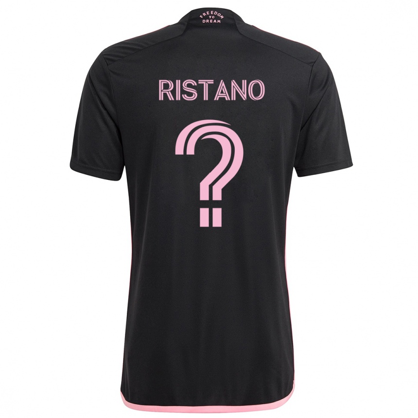 キッズフットボールAlejo Ristano#0黒アウェイシャツ2024/25ジャージーユニフォーム