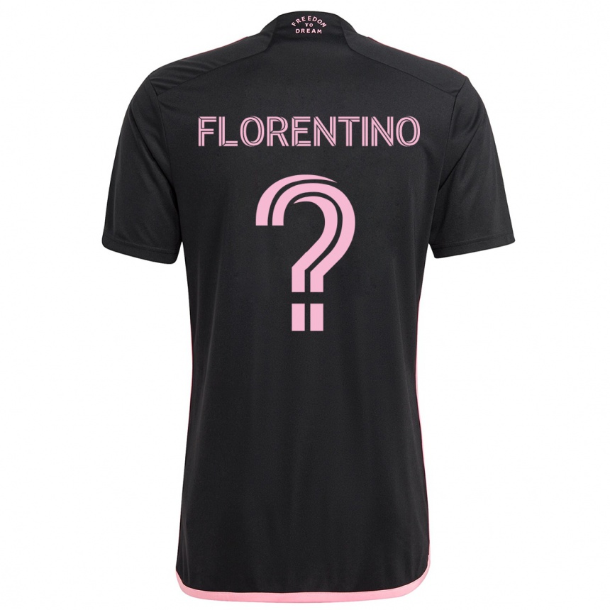 キッズフットボールGabriel Florentino#0黒アウェイシャツ2024/25ジャージーユニフォーム