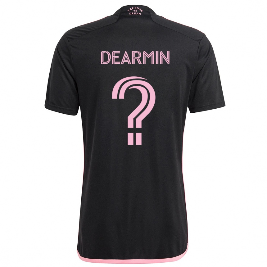 キッズフットボールNash Dearmin#0黒アウェイシャツ2024/25ジャージーユニフォーム