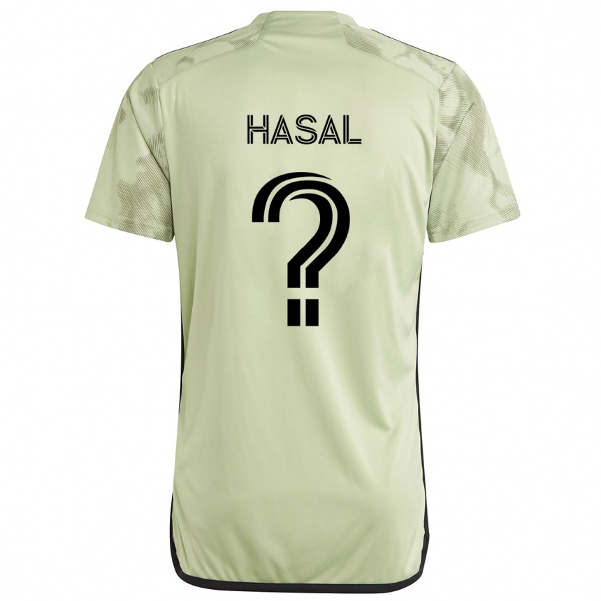 キッズフットボールThomas Hasal#0ライトグリーンアウェイシャツ2024/25ジャージーユニフォーム