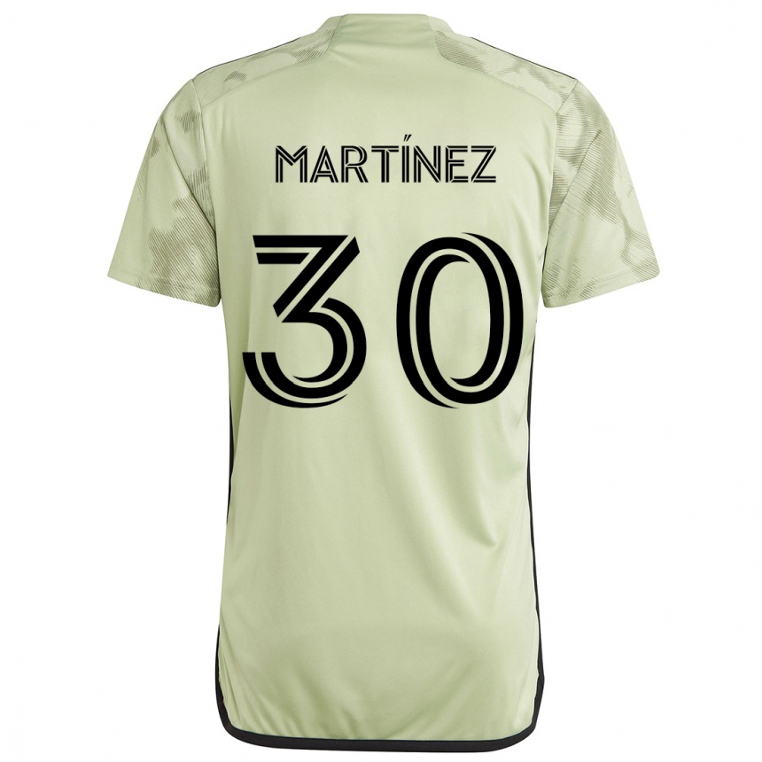 キッズフットボールDavid Martínez#30ライトグリーンアウェイシャツ2024/25ジャージーユニフォーム