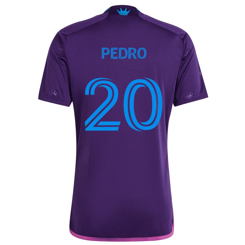 キッズフットボールJoão Pedro#20パープルブルーアウェイシャツ2024/25ジャージーユニフォーム