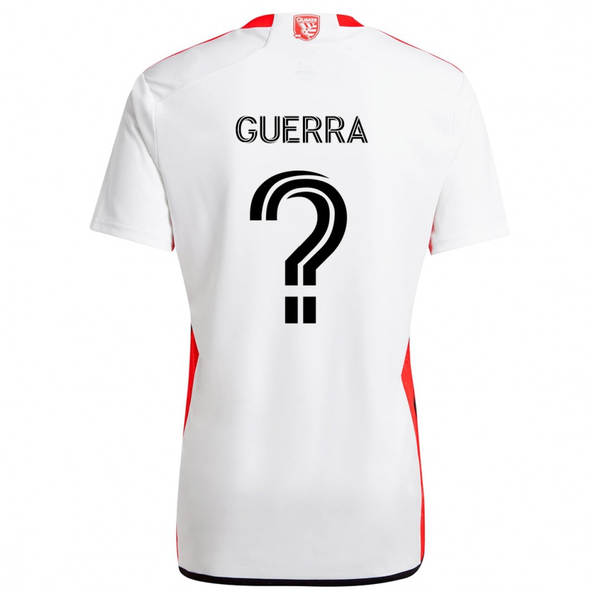 キッズフットボールMathew Guerra#0赤、白アウェイシャツ2024/25ジャージーユニフォーム