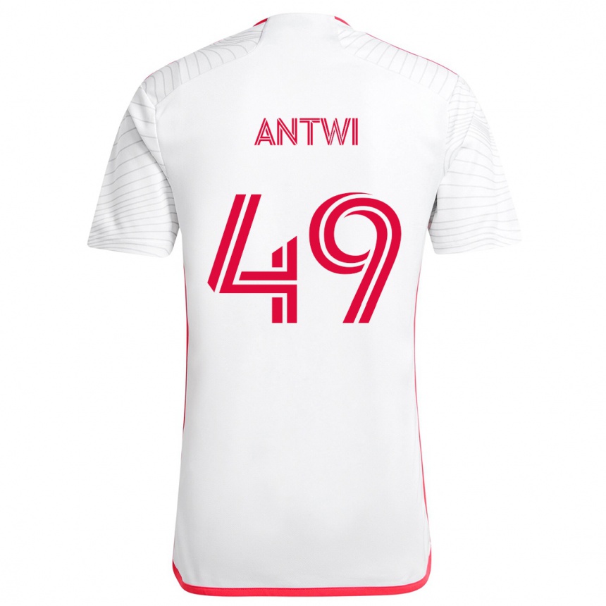 キッズフットボールSeth Antwi#49赤、白アウェイシャツ2024/25ジャージーユニフォーム