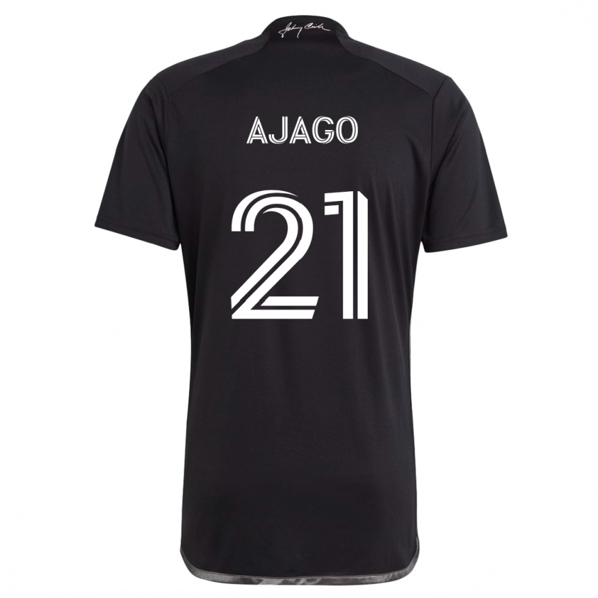 キッズフットボールForster Ajago#21黒アウェイシャツ2024/25ジャージーユニフォーム