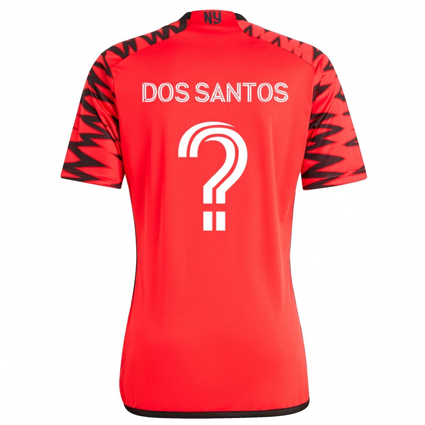 キッズフットボールMatthew Dos Santos#0赤 黒 白アウェイシャツ2024/25ジャージーユニフォーム