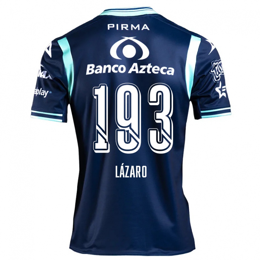 キッズフットボールJuan Lázaro#193ネイビーブルーアウェイシャツ2024/25ジャージーユニフォーム