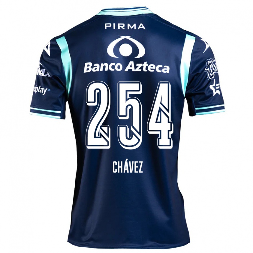 キッズフットボールJosé Chávez#254ネイビーブルーアウェイシャツ2024/25ジャージーユニフォーム