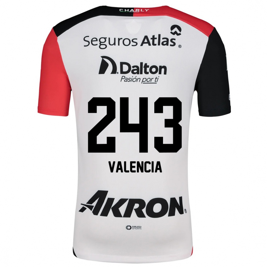 キッズフットボールLuis Valencia#243白 赤 黒アウェイシャツ2024/25ジャージーユニフォーム