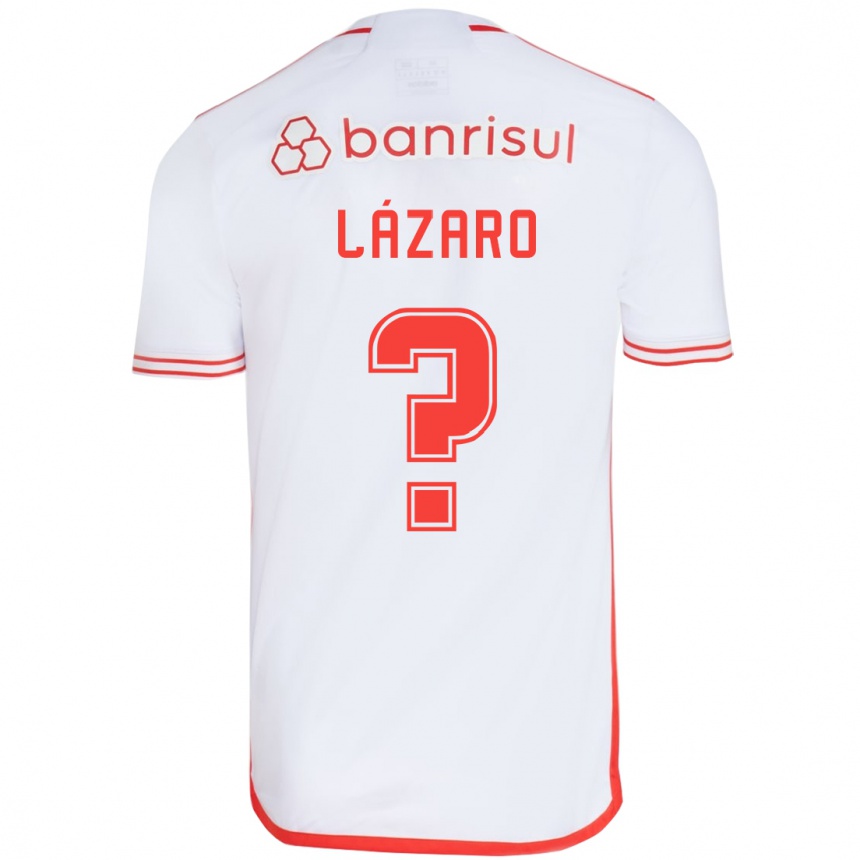 キッズフットボールLázaro#0赤、白アウェイシャツ2024/25ジャージーユニフォーム