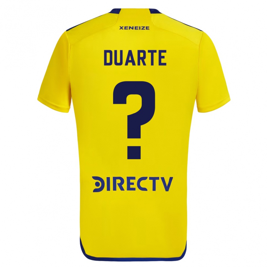 キッズフットボールKevin Duarte#0黄 青アウェイシャツ2024/25ジャージーユニフォーム