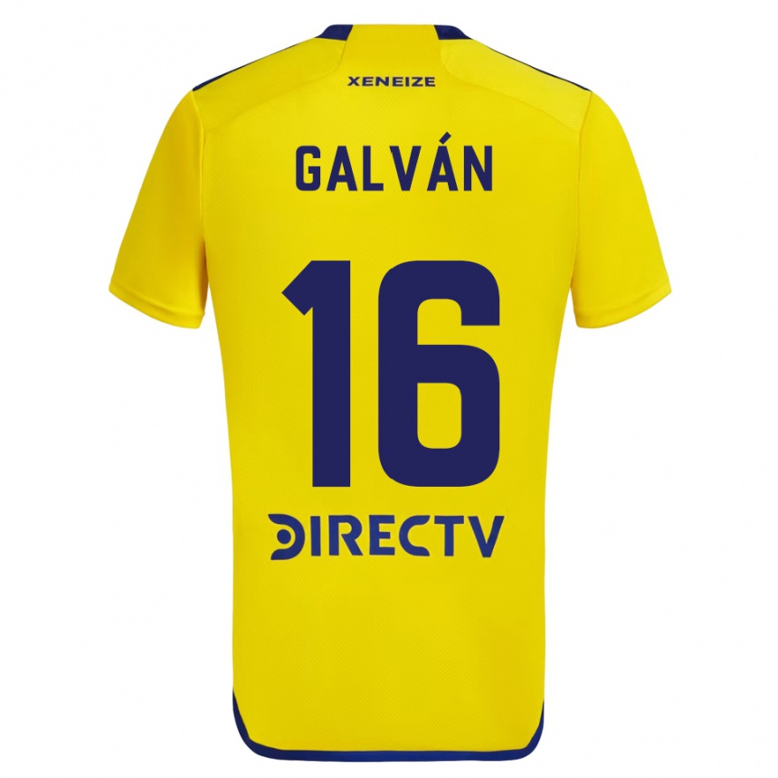 キッズフットボールLucas Galván#16黄 青アウェイシャツ2024/25ジャージーユニフォーム