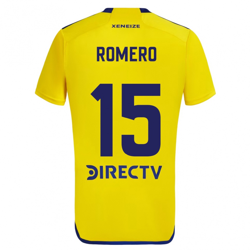 キッズフットボールAlejo Romero#15黄 青アウェイシャツ2024/25ジャージーユニフォーム