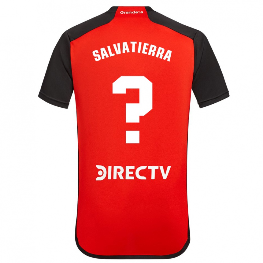 キッズフットボールThiago Salvatierra#0赤 黒 白アウェイシャツ2024/25ジャージーユニフォーム