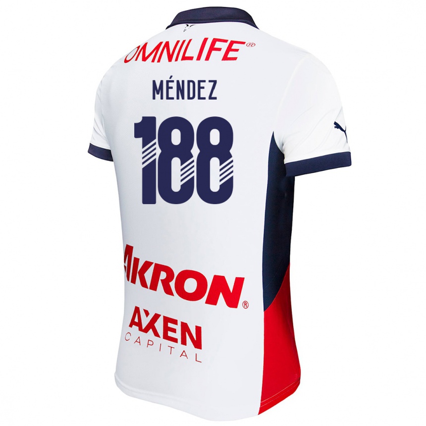 キッズフットボールFrancisco Méndez#188白 赤 青アウェイシャツ2024/25ジャージーユニフォーム