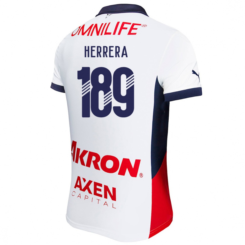 キッズフットボールAntonio Herrera#189白 赤 青アウェイシャツ2024/25ジャージーユニフォーム