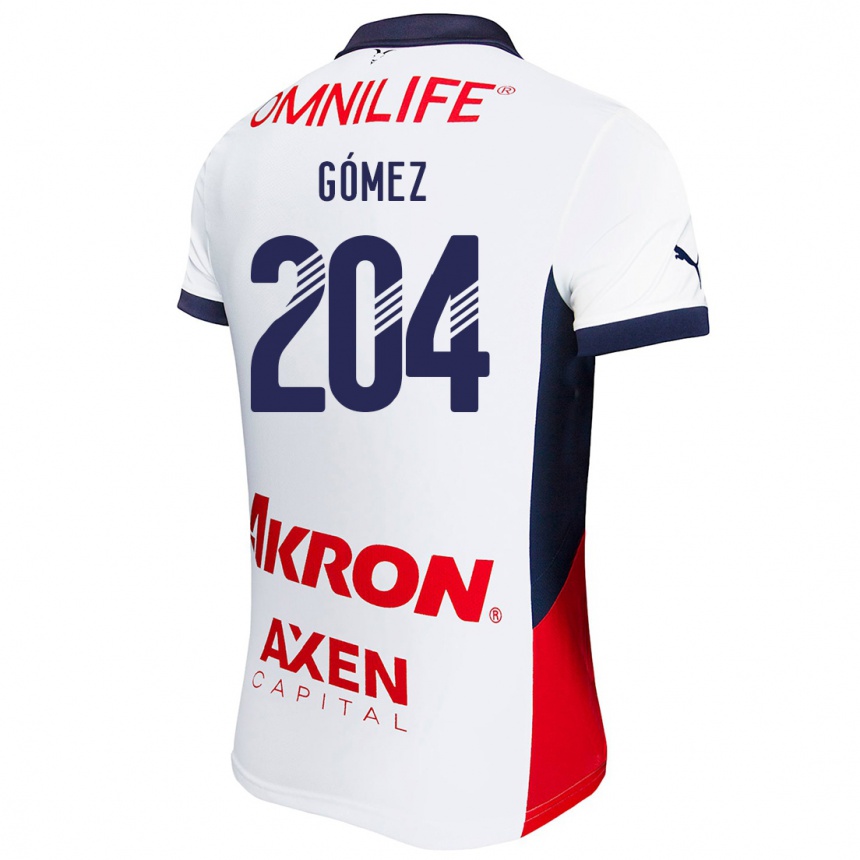 キッズフットボールLuis Gómez#204白 赤 青アウェイシャツ2024/25ジャージーユニフォーム