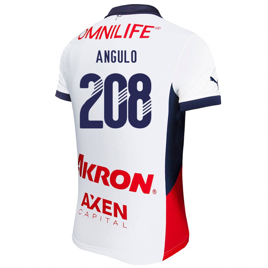 キッズフットボールIsmael Angulo#208白 赤 青アウェイシャツ2024/25ジャージーユニフォーム