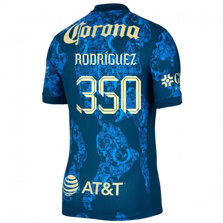 キッズフットボールÁngel Rodríguez#350青 黄アウェイシャツ2024/25ジャージーユニフォーム