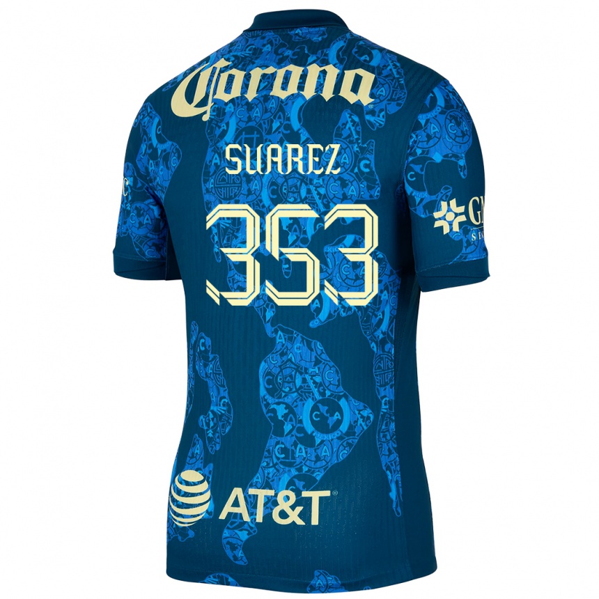 キッズフットボールIrwin Suarez#353青 黄アウェイシャツ2024/25ジャージーユニフォーム