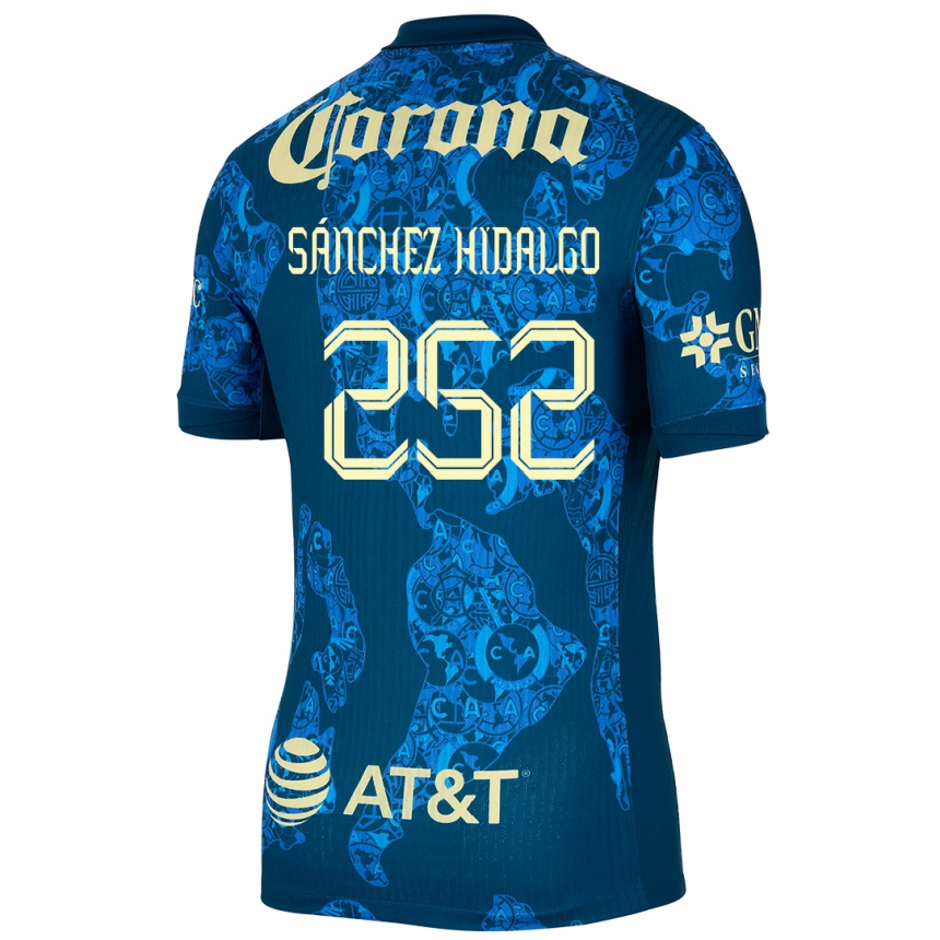 キッズフットボールHoracio Sánchez Hidalgo#252青 黄アウェイシャツ2024/25ジャージーユニフォーム